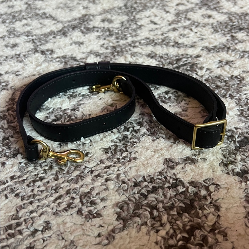 Clare V adjustable leather strap